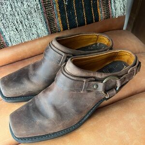 Frye Leather Mule Boots